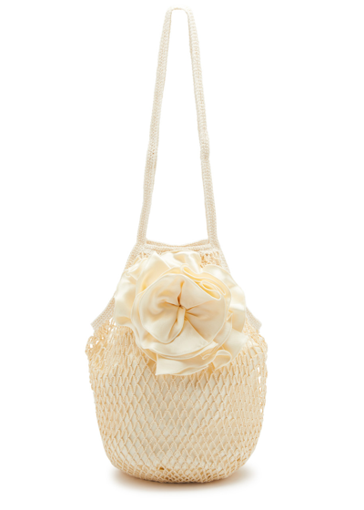 Magda Butrym Sevana Medium Crochet Tote In Cream