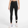 Nike Women's  Sportswear Classics High-waisted Graphic Leggings In Black/black