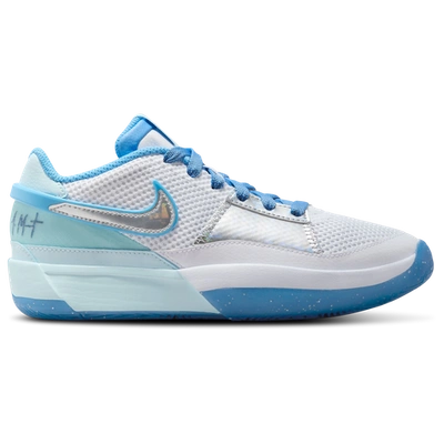 Nike Ja 1 Se Big Kids' Basketball Shoes In White/glacier Blue/metallic Silver