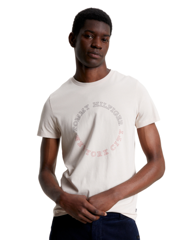 Tommy Hilfiger Men's Monotype Rundle Logo Graphic T-shirt In White