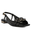 Jones New York Jnyvelvy Womens Block Heel Manmade Slingback Sandals In Black