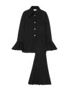 Sleeper + Net Sustain Cosmos Metallic-knit Shirt And Pants Set In Black