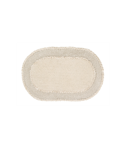 Home Weavers Double Ruffle Bath Rug, 24" X 40" In Natural