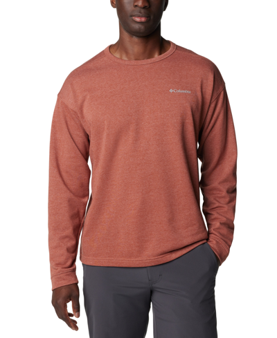 Columbia Men's Twisted Creek Knit Long-sleeve Logo Shirt In Pink Agave Heat
