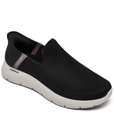 Skechers Men's Slip-ins Gowalk Flex Wide-width Walking Sneakers From Finish Line In Black,gray