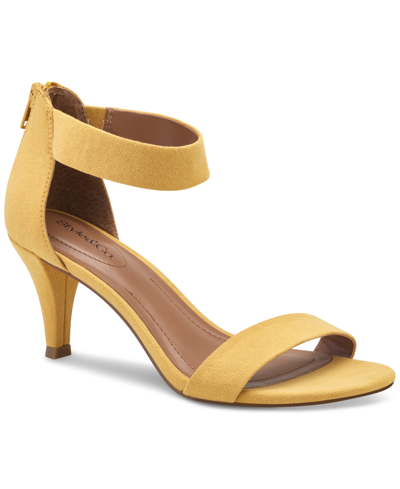 Style & Co Women's Paycee Two-piece Dress Sandals, Created For Macy's In Buttercup Micro