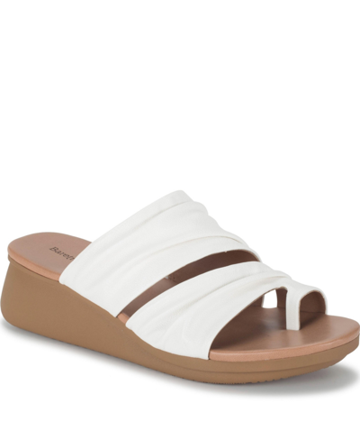 Baretraps Women's Venus Toe Loop Slide Wedge Sandals In White