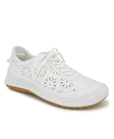 Jambu Women's Sunny Plant Sneaker Shoes In White