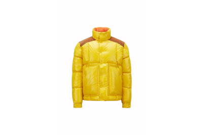 Pre-owned Moncler Ain Down Jacket Yellow/brown