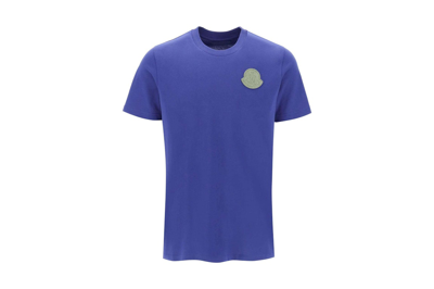 Pre-owned Moncler Logo Match T-shirt Blue