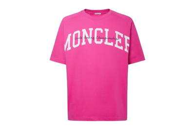 Pre-owned Moncler Logo T-shirt Pink