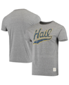 Retro Brand Men's Heather Gray Michigan Wolverines Vintage-inspired Hail Tri-blend T-shirt In Heathered Gray