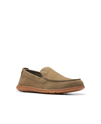 Clarks Men's Collection Flexway Step Slip On Shoes In Olive Suede