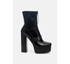 London Rag Boomer Chunky High Block Heel Boots In Black