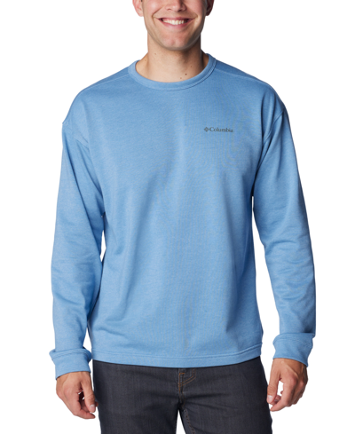 Columbia Men's Twisted Creek Knit Long-sleeve Logo Shirt In Skyler Heather