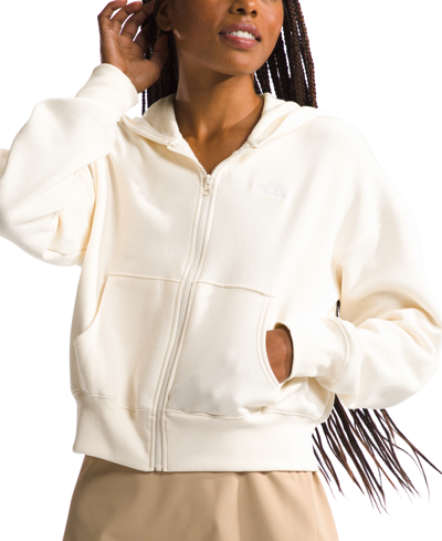 The North Face Women's Canyonlands Full Zip Fleece Hoodie In Gardenia White Heather