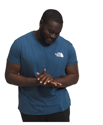 The North Face Men's Big Short Sleeve Box Nse T-shirt In Shady Blue,tnf Black