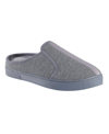 ISOTONER MEN'S TEXTURED KNIT KAI CLOG SLIPPERS WITH GEL-INFUSED MEMORY FOAM