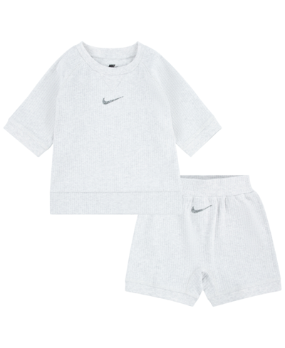 Nike Baby Boys Or Girls Readyset Short Set In Birch Heather