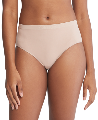 Calvin Klein Women's Bonded Flex Seamless High-rise Bikini Brief Underwear Qd5160 In Cedar