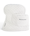 Kitchenaid Fitted Tilt-head Ticking Stripe Stand Mixer Cover With Storage Pocket Quilted, 14.37" X 18" X 10" In Charcoal Gray