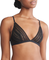 Calvin Klein Women's Sculpt Lace Unlined Triangle Bralette Qf7540 In Black