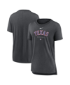 Nike Women's  Heather Charcoal Texas Rangers Authentic Collection Early Work Tri-blend T-shirt In Heather Charcoal
