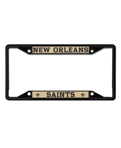 Wincraft New Orleans Saints Chrome Color License Plate Frame In Black