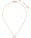 KATE SPADE GOLD-TONE CUBIC ZIRCONIA & COLORED BUTTERFLY PENDANT NECKLACE, 16" + 3" EXTENDER