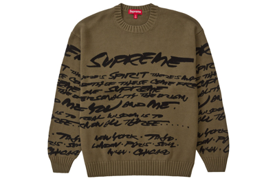 Pre-owned Supreme Futura Sweater Olive