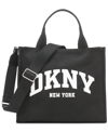 Dkny Hadlee Large Tote In Black,sliver