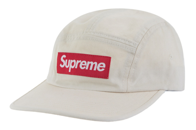 Pre-owned Supreme Washed Chino Twill Camp Cap (ss24) Natural