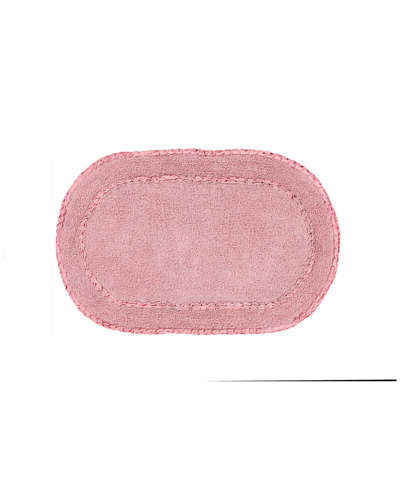 Home Weavers Double Ruffle Bath Rug, 24" X 40" In Pink