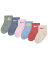 NIKE BABY BOYS OR GIRLS E1D1 ANKLE FIT SOCKS, PACK OF 6