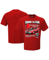 CHECKERED FLAG SPORTS MEN'S CHECKERED FLAG SPORTS RED DONNIE ALLISON NASCAR HALL OF FAME T-SHIRT