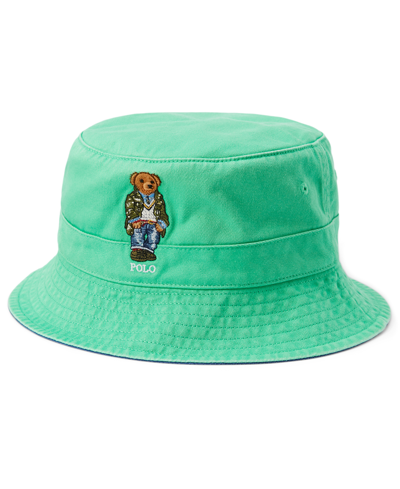 Polo Ralph Lauren Polo Bear Twill Bucket Hat In Classic Kelly
