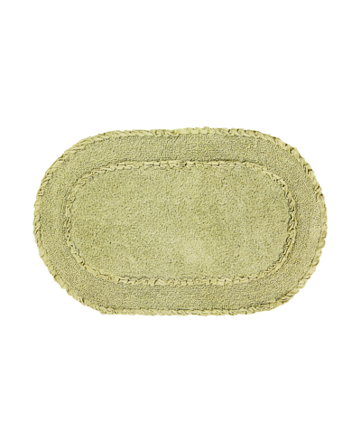 Home Weavers Double Ruffle Bath Rug, 24" X 40" In Sage