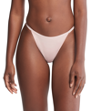 Calvin Klein Women's Ideal Stretch Micro String Thong Underwear Qd5115 In Cedar