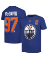 OUTERSTUFF BIG BOYS CONNOR MCDAVID BLUE EDMONTON OILERS CAPTAIN PLAYER NAME AND NUMBER T-SHIRT
