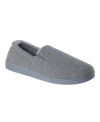 ISOTONER MEN'S TEXTURED KNIT KAI CLOSED BACK SLIPPERS WITH GEL-INFUSED MEMORY FOAM