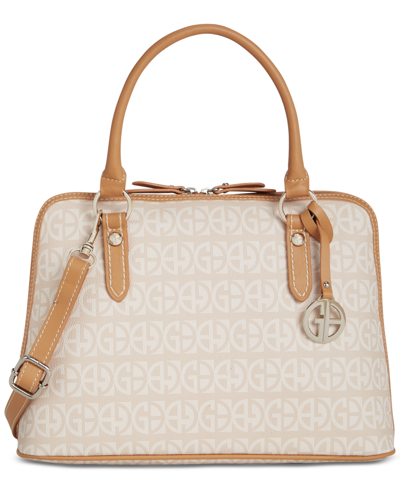 Giani Bernini Block Signature Dome Satchel, Created For Macy's In ...