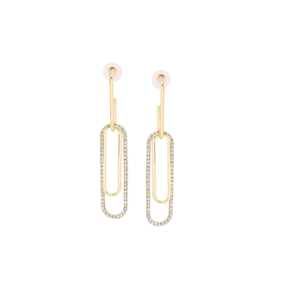 Sohi Women's Gold Sleek Drop Earrings