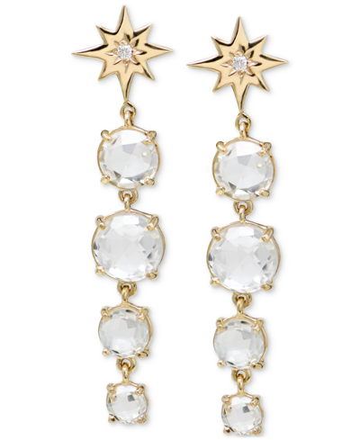 Jac + Jo By Anzie White Topaz (4-5/8 Ct. T.w.) & Diamond Accent Drop Earrings In 14k Gold