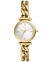 Fossil Women's Carlie Three-hand Gold-tone Stainless Steel Watch 28mm In Gold-tone