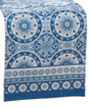 ELRENE VIETRI MEDALLION BLOCK PRINT STAIN WATER RESISTANT INDOOR AND OUTDOOR TABLE RUNNER, 13" X 70"