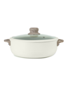Sedona Aluminum 3.5 Qt Caldero With Silicone Rim Glass Lid And Silicone Handle Holder In Arctic White