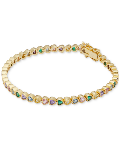 Kate Spade Sweetheart Delicate Tennis Bracelet In Multi/gold