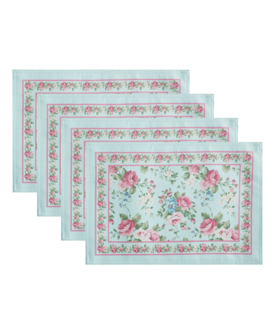 Elrene Vintage-like Floral Garden Placemats, Set Of 4, 13" X 19" In Multi