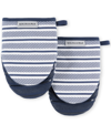 Kitchenaid Albany Mini Oven Mitt 2-pack Set, 5.5" X 8" In Ink Blue