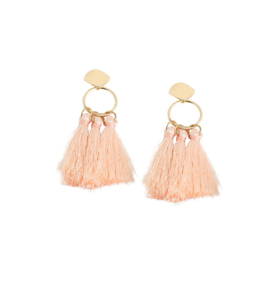 Sohi Women's Tassel Drop Earrings In Orange